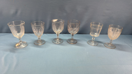 6 Vintage Goblets -See Notes