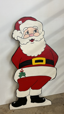 48in Painted Plywood Santa