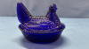 Cobalt Blue Westmoreland Glass Hen on the Nest - 6