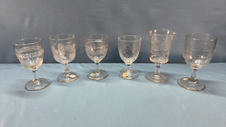 6 Vintage Goblets -See Notes