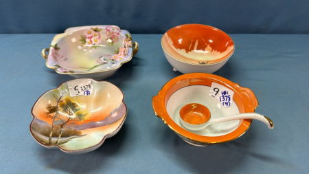 4 Pieces of Hand Painted Noritake