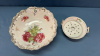 9in Floral Bowl & Nippon Butter Dish with Insert - 3