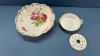 9in Floral Bowl & Nippon Butter Dish with Insert - 4