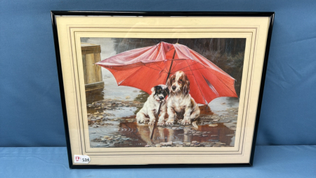 Framed Puppy Print