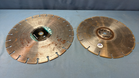 2 Concrete Saw Wheels - 11.5in & 13.5in