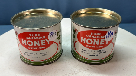 2 - Vincent Bryans 2Lb Honey Tins