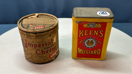 Keens Mustard Tin & Imperial Cheese Tin -See Notes