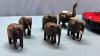 6 Ebony Elephants -3 Have Broken Tusks - 2