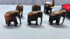 6 Ebony Elephants -3 Have Broken Tusks - 3