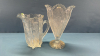 Scotch Thistle Patterned 9in Vase & 7in Pitcher