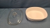 3 Corning Ware French White Casserole Dishes - 4