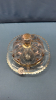 Gold Trimmed Glass Butter Dish - 2