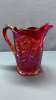 Carnival Red Glass Water Pitcher - 3