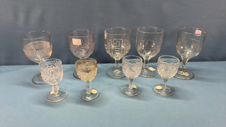 9 Vintage Goblets -See Notes