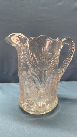 Vintage Glass Thistle Pitcher