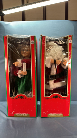 Animated 24in High Santa Claus & Mrs Claus