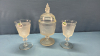 Westward Ho 2 Goblets & 10in High Compote