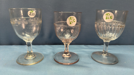 3 Vintage Goblets -See Notes