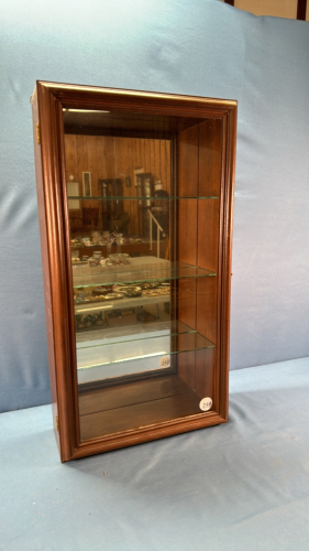 Curio Cabinet with Mirrored Back & 3 Glass Shelves