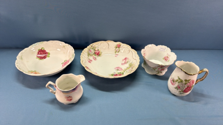 Assorted Pink Floral China Lot