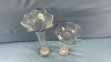 2 Clear Glass Vases -10in & 14in - 2