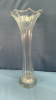 2 Clear Glass Vases -10in & 14in - 6