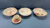 3 Floral Serving Bowls and Vintage Cup & Saucer