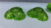 5 Green Glass Shamrock Shaped Snack Dishes - 4