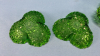 5 Green Glass Shamrock Shaped Snack Dishes - 5