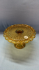 Amber Glass Cake Stand