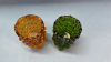 Amber Glass 9in Bowl and 2 -3in Toothpick Holders - 7