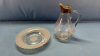 Dew Drop Plate w/ Star & Leaf Pattern Syrup Jug