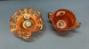 Carnival Glass 5in Fluted Bowl & Open Sugar Bowl - 2