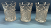 6 -4in Pinwheel Style Glass Tumblers & Glass Vase - 6