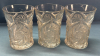 6 -4in Pinwheel Style Glass Tumblers & Glass Vase - 8