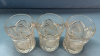 6 -4in Pinwheel Style Glass Tumblers & Glass Vase - 9