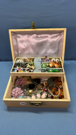 Jewellery Box & Assorted Jewellery -See Notes