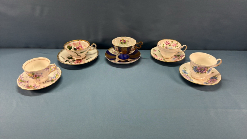 5 Tea Cups and Saucers -See Notes