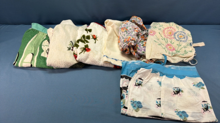 7 Vintage Aprons -2 Are Child Sized