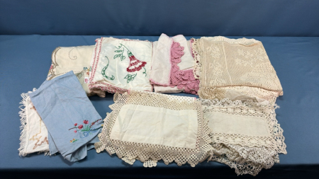 Assorted Square Doilies & Dresser Scarf Sets