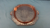 Pink Depression Glass 11in Footed Plate - 4