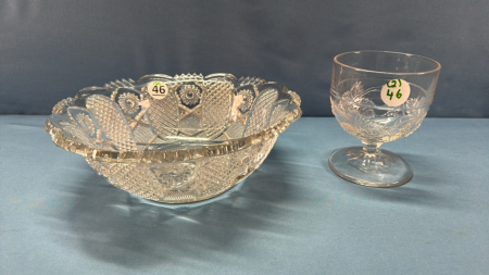 2 Vintage Glass Pieces -See Notes