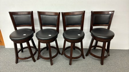 4 Swivel Stools -Seat Height From Floor is 24"