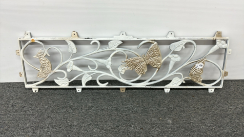 Ornate Metal Panel with Butterfly Motif