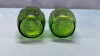 Green Glass 3in High Salt & Pepper Shakers - 5