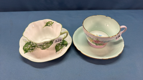 2 Shelley Tea Cups & Saucers