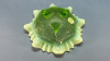 Opalescent & Green Glass Fluted Footed Bowl - 5