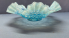 Opalescent & Blue Glass Fluted Bowl - 3