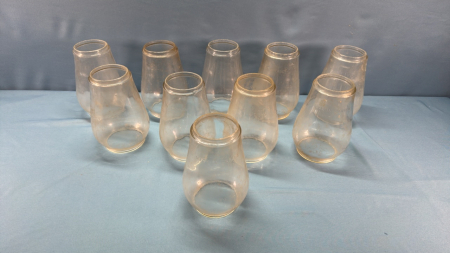 10 Assorted Clear Lantern Glasses