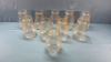 10 Assorted Clear Lantern Glasses